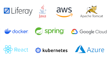 Tecnologias utilizadas na VentureCode: Java, Liferay, AWS e etc.